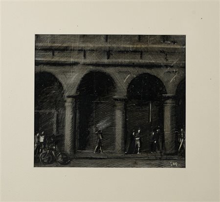 SIRONI MARIO (1885 - 1961) - TAVOLA ORIGINALE DELL'ILLUSTRAZIONE DELLA NOVELLA IL VIAGGIO DI ENZO GRAZZINI.