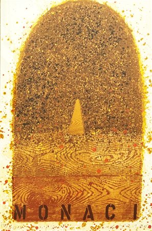 Joe Tilson “Le Crete Senesi, Monaci” 1995