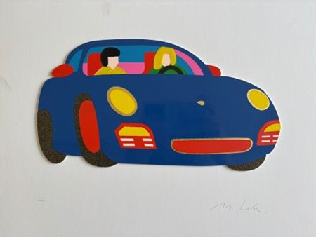 Marco Lodola “Blue Porsche”