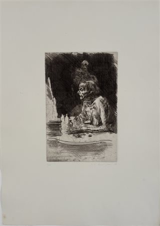 ANNIGONI PIETRO Milano 1910 - Firenze 1988 "In attesa del faone"