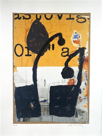 ROTELLA MIMMO Catanzaro 1918 - Milano 2006 "Mirò in nero"