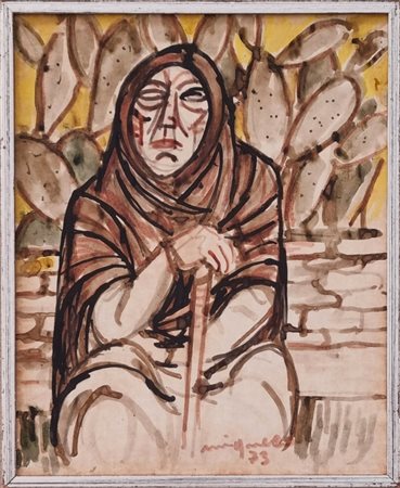 MIGNECO GIUSEPPE Messina 1903 - Milano 1997 "Figura"