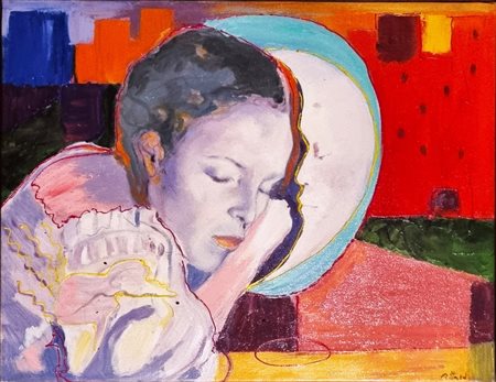 ATTARDI UGO Sori 1923 - Roma 2006 "Si specchia la luna"