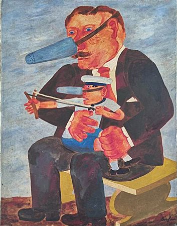 BORGHESE FRANZ Roma 1941 - 2005 "L'infanzia di Giacomo"