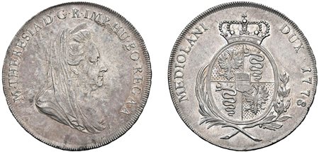 MARIA TERESA D'ASBURGO, Nuova monetazione (1778-1780) - Scudo 1778, Milano.