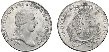 GIUSEPPE II D'ASBURGO-LORENA, monetazione di tipo lombardo (1780-1790) - Scudo 1783, Milano.
