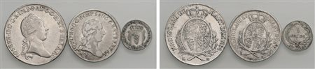 GIUSEPPE II D'ASBURGO-LORENA, monetazione di tipo lombardo (1780-1790) - Lotto di 3 monete, 1784, Milano.