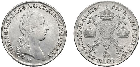 GIUSEPPE II D'ASBURGO-LORENA, monetazione imperiale (1780-1790) - Crocione 1786, Milano.