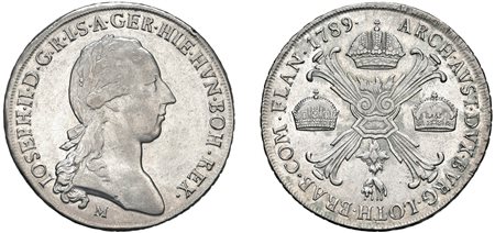 GIUSEPPE II D'ASBURGO-LORENA, monetazione imperiale (1780-1790) - Crocione 1789, Milano.