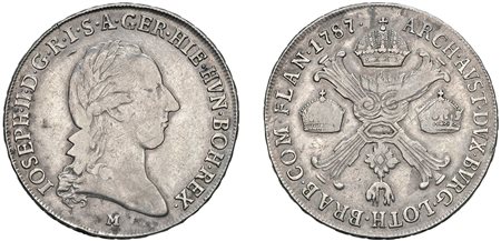 GIUSEPPE II D'ASBURGO-LORENA, monetazione imperiale (1780-1790) - Mezzo crocione 1787, Milano.