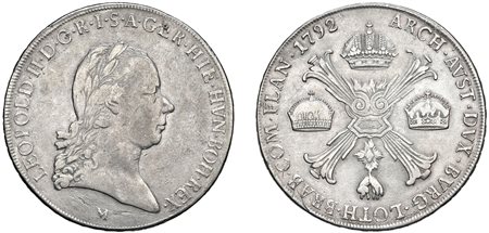 LEOPOLDO II D'ASBURGO-LORENA(1790-1792) - Crocione 1792, Milano.