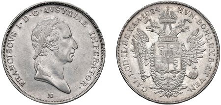 FRANCESCO I D'ASBURGO-LORENA (1815-1835) - Scudo nuovo 1824, Milano.