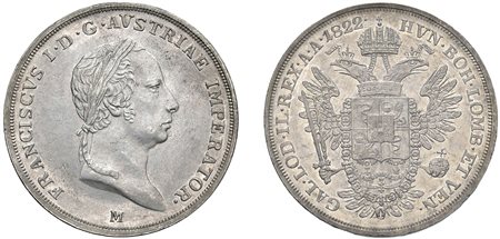 FRANCESCO I D'ASBURGO-LORENA (1815-1835) - Mezzo scudo nuovo 1822, Milano.