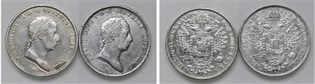 FRANCESCO I D'ASBURGO-LORENA (1815-1835) - Lotto di 2 esemplari di mezzo scudo nuovo.