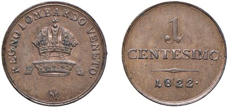 FRANCESCO I D'ASBURGO-LORENA (1815-1835) - Centesimo 1822, Milano.