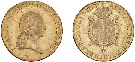 FRANCESCO I D'ASBURGO-LORENA, monetazione per l'Impero (1815-1835) - 1/2 Sovrano di Fiandra 1793, Venezia.