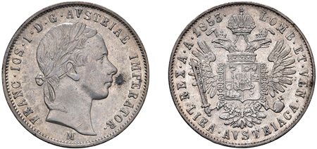 FRANCESCO GIUSEPPE I D'ASBURGO-LORENA (1848-1866) - 1 lira 1853, Milano.