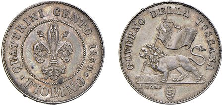 FIRENZE - GOVERNO PROVVISORIO DI TOSCANA (1859-1860) - Fiorino, 1859.