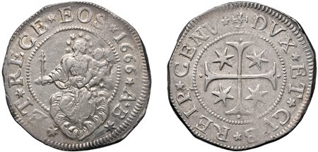 GENOVA - DOGI BIENNALI (III Fase, 1637-1797) - Scudo 1666, AB.