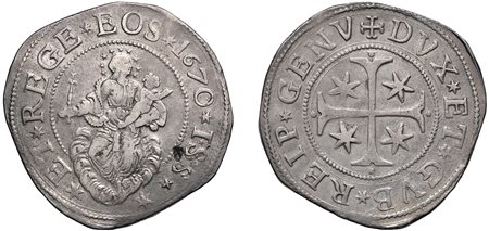 GENOVA - DOGI BIENNALI (III Fase, 1637-1797) - Scudo 1670, ISS.