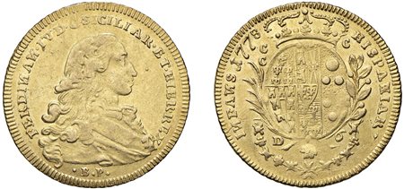 NAPOLI - FERDINANDO IV (1759-1816) - 6 ducati 1778, VIII tipo.