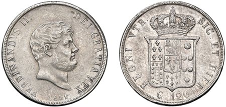 NAPOLI - FERDINANDO II (1830-1859) - Piastra da 120 grana, 1851, VI tipo.