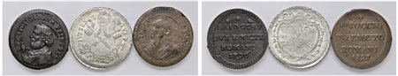 PIO VI, Gian Angelo Braschi (1773-1799) - Lotto di 3 monete.