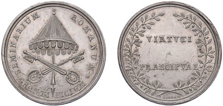 PIO VII, Gregorio Luigi Barnaba Chiaramonti (1800-1823) - Medaglia straordinaria 1805, 'Seminario romano', Roma.