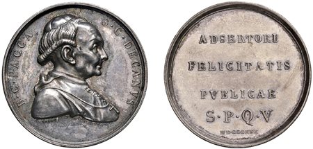 VELLETRI - CARD. BARTOLOMEO PACCA (1756-1844) - Medaglia in argento 1830.