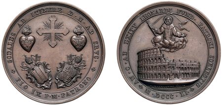 PIO IX. Giovanni Maria Mastai-Ferretti (1846-1878) - Medaglia 'Via Crucis al Colosseo', 1851, Roma.