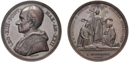 LEONE XIII, Vincenzo Gioacchino Raffaele Luigi Pecci (1878-1903) - Medaglia an. XXII, Canonizzazioni del 1897, Roma.