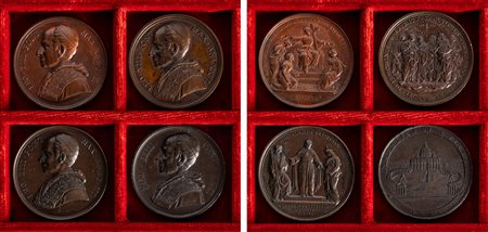 LEONE XIII, Vincenzo Gioacchino Raffaele Luigi Pecci (1878-1903) - Lotto di 4 medaglie, Roma.