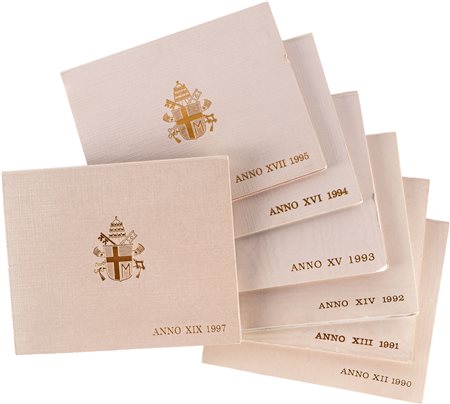 GIOVANNI PAOLO II, Karol Wojtyla (1978-2005) - Lotto di 7 divisionali (1990-1997).