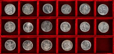 CITTA' DEL VATICANO - Lotto 17 monete in argento.