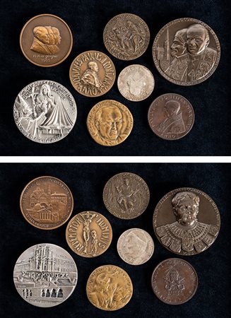 PAOLO VI E GIOVANNI PAOLO II (1968-2005) - Lotto di 8 medaglie.