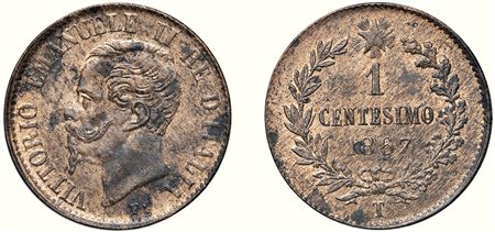 VITTORIO EMAUELE II, Re d'Italia (1861-1878) - Centesimo 1867, Torino.