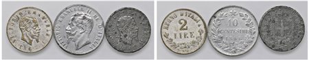 VITTORIO EMANUELE II - Interessante lotto di 2 falsi d'epoca e un artefatto d'epoca.