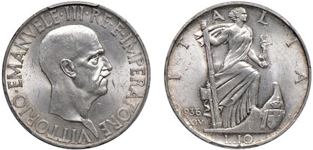 VITTORIO EMANUELE III (1900-1943) - 10 lire 1936, Roma.