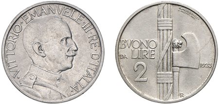 VITTORIO EMANUELE III (1900-1943) - 2 lire 1923, Roma.