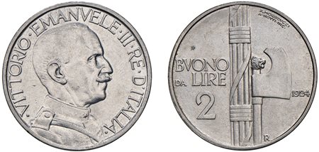 VITTORIO EMANUELE III (1900-1943) - 2 lire 1924, Roma.
