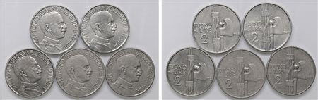 VITTORIO EMANUELE III (1900-1943) - Serie buoni da 2 lire (1923-1927), Roma.