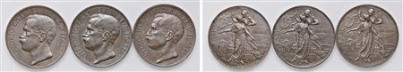 VITTORIO EMANUELE III (1900-1943) - Lotto di 3 esemplari da 10 centesimi 1911, Roma.