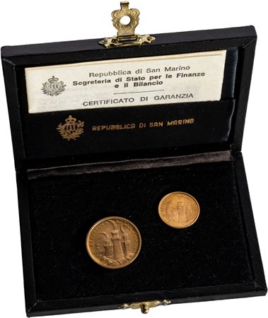 SAN MARINO - Nuova monetazione (1972-) - Dittico da 1 e 2 scudi 1976, 'Res Publica'.