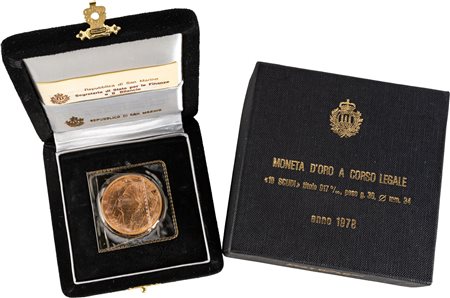 SAN MARINO - Nuova monetazione (1972-) - 10 scudi 1978, 'La Libertà'.
