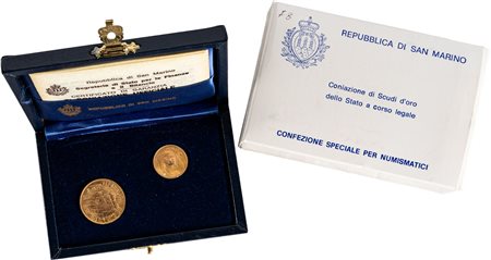 SAN MARINO - Nuova monetazione (1972-) - Dittico da 1 e 2 scudi 1978, 'La Libertà'.