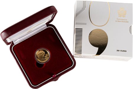 SAN MARINO - Nuova monetazione (1972-) - 20 euro, 2019, in astuccio originale.