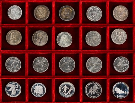 SAN MARINO, Nuova monetazione (1972-) - Lotto 20 monete in argento.