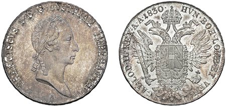 AUSTRIA - FRANCESCO I (1806-1835) - Tallero 1830, Vienna.