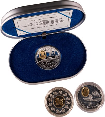 CANADA - ELISABETTA II (1952-2022) - Lotto di un esemplare da 15 dollari e due da 20 dollari, di cui uno in confezione originale (1994, 1996, 2006).