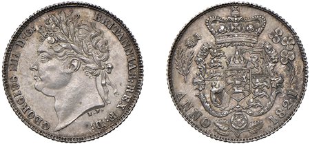 GRAN BRETAGNA - GIORGIO IV (1820-1830) - 6 pence 1821, Londra.